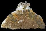 Columnar Calcite Crystal Cluster on Quartz - China #163998-2